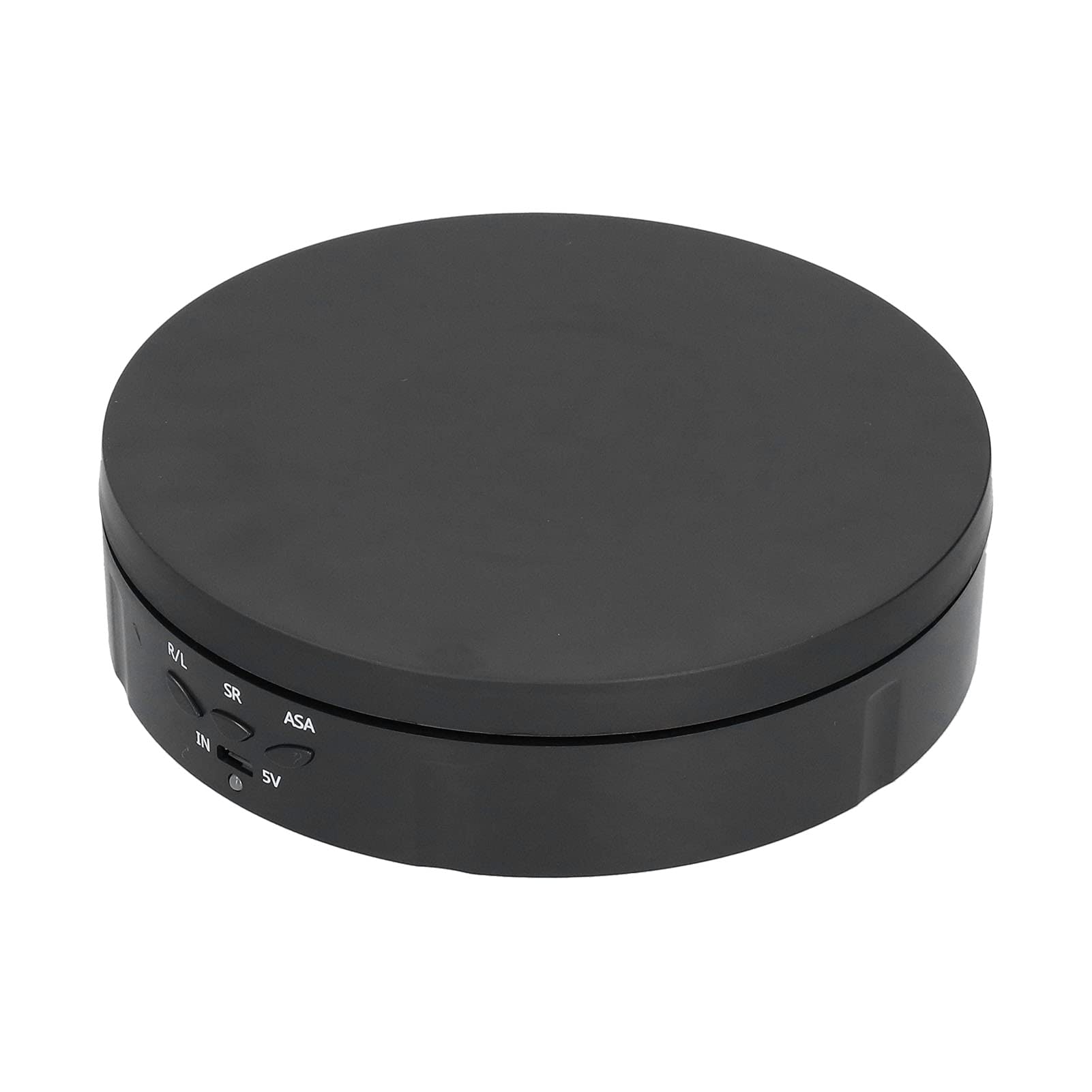 Présentoir rotatif 145 mm de bijoux et objets de collection noir alimenté par USB