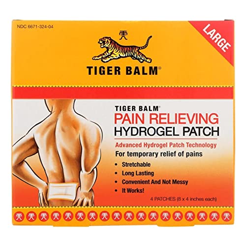 Tiger Balm Pain Relieving Patch Large 4 Each (Pack of 2)