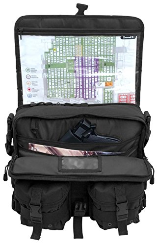 Code Alpha Tactical Gear Tactical Messenger Attache, Black, 14in