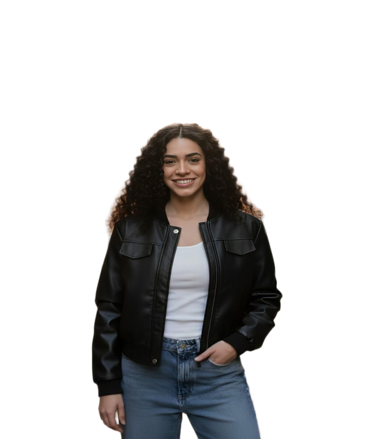 the classic togs Fashionable Women Crop Jacket | Faux Leather Short Jacket for Girls-picture-33