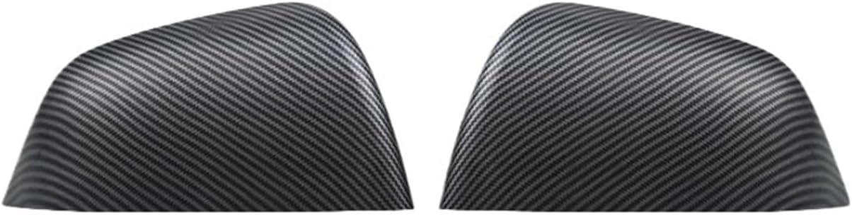 Car Rearview Mirror Cover Fit for Model 3 Y Bright/Matte Carbon Fiber Pattern Rear View Mirror