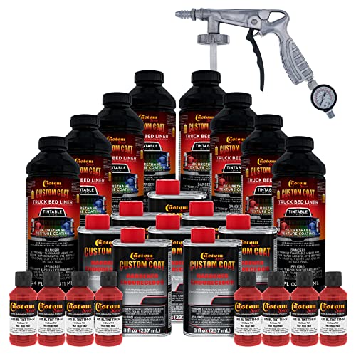 Image of Custom Coat Hot Rod Red 2 Gallon Spray-On Urethane Truck Bed Liner Kit