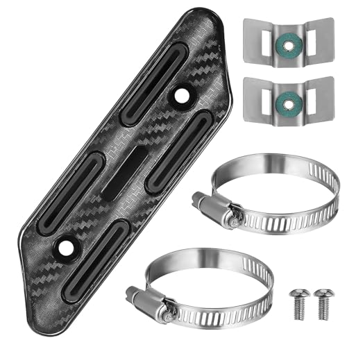 NUOLUX バイク用耐熱マフラーガード 製防?隔熱帯 高温保護エキゾーストパイプカバー 簡単取付け 対策用グリル熱シールド