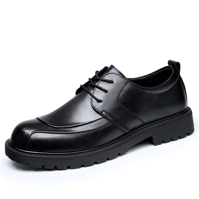 Mens Derby Dress Shoes Lace-Up Business Wedding Formal Retro Casual Oxford Vintage Style Comfortable Sole