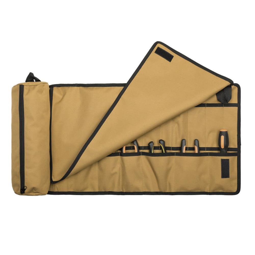 Rersduyt Tool Roll Organizer Hardware Tools Pouch Roll UP Thickened Wear- andWaterproof Professional Multi Pocket