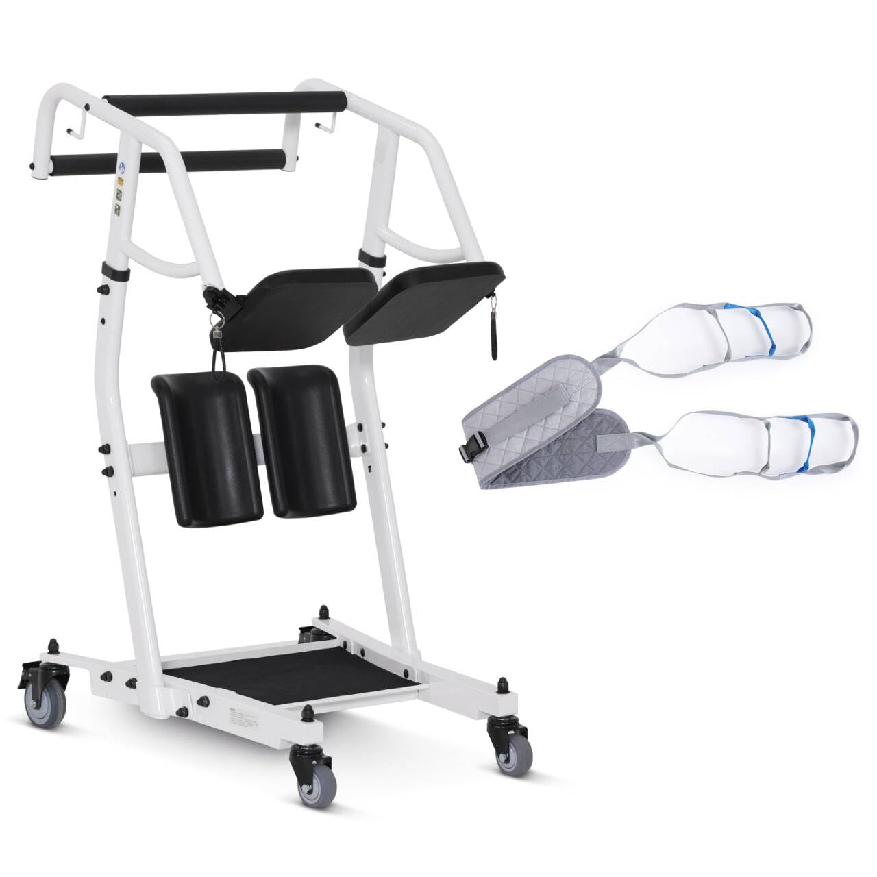 M MCombo Elevador de pacientes con correa de transferencia, ayuda para levantarse de la cama para personas mayores, cuidado y ayuda, 180 kg, silla de ruedas, STA447BK