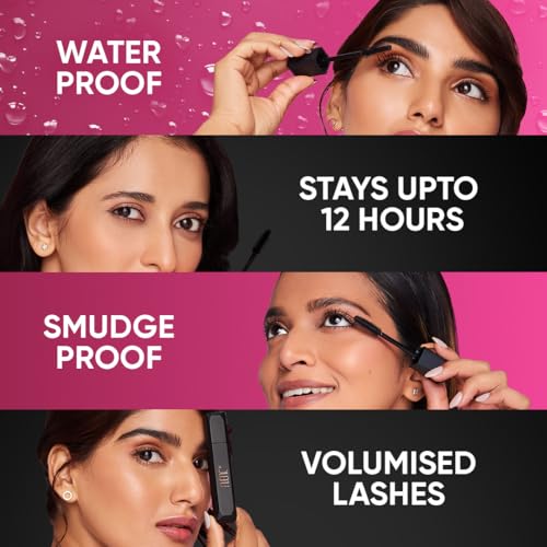 Flénc Fringe Mascara Waterproof Black | 24 hrs Longlasting Mascara For Women With Water & Smudge-Proof Formula | Volumizing Mascara For Curling & Enlongating Effect | 15 ml - Image 3