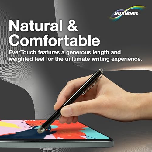 Image of BoxWave Nintendo Switch Stylus Pen, [EverTouch Capacitive Stylus] Fiber Tip Capacitive Stylus Pen for Nintendo Switch - Jet Black