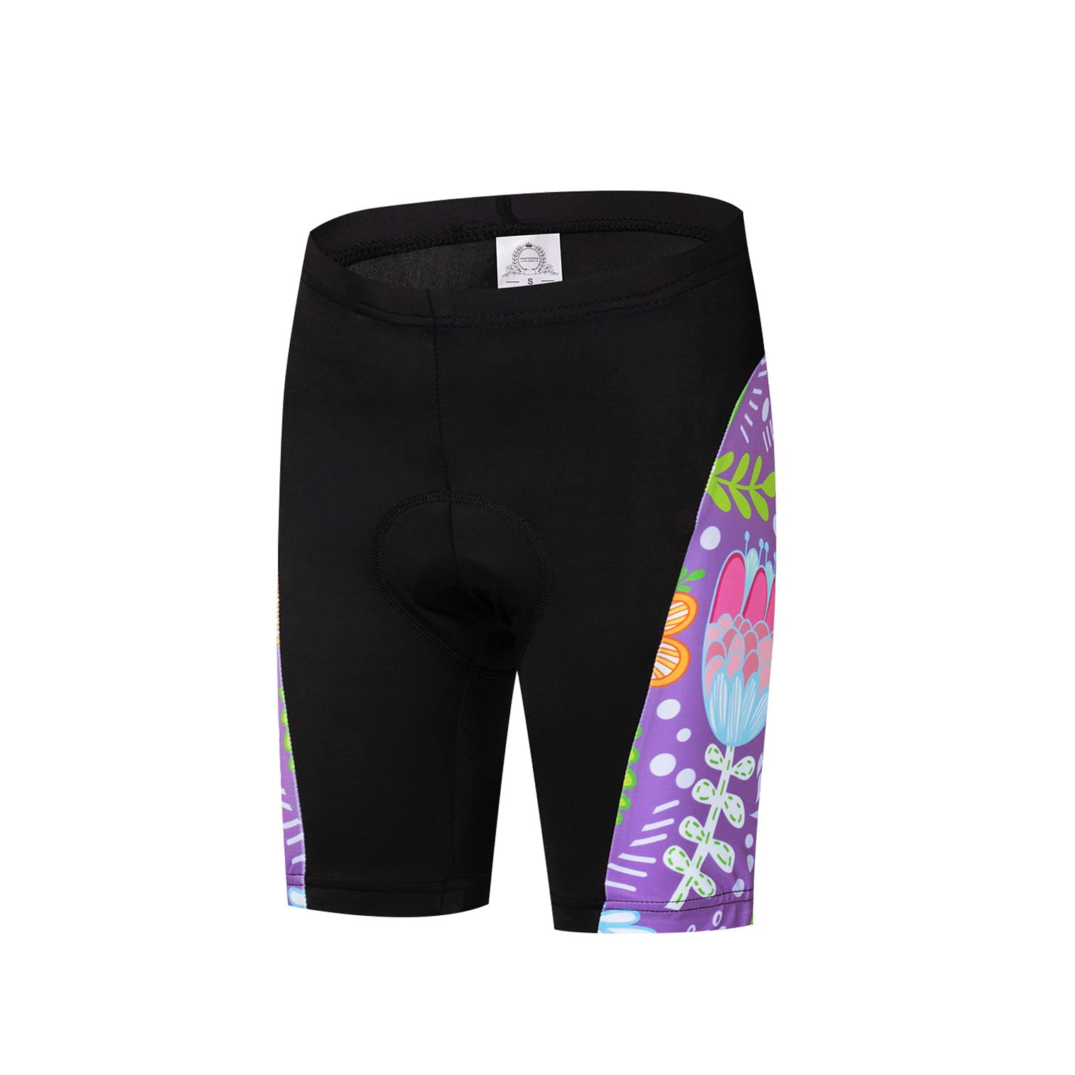 WeimoMonkey Cycling Shorts Padded Kids Bicycle Tights Children Bike MTB Pants Boy Girl Mountain Road Clothing Summer Black S