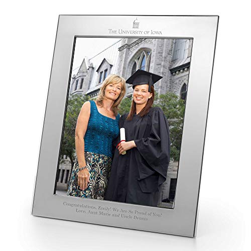 M. LA HART University of Iowa Polished Pewter 8x10 Picture Frame