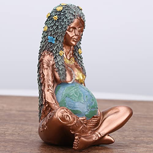 Orenm Gaia Statue,6" H Goddess Statue,Gaia Statue Mother Earth Art Figurine, Earth Mother Goddess Art Statue, For Mother's Day, Earth Day Decoration #TOP3
