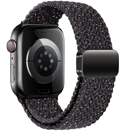 Image of Mazoft Braided Bands With Magnetic Clasp Compatible with Apple Watch Band 38mm 40mm 41mm 42mm 44mm 45mm 46mm 49mm;Nylon Sport Loop Strap for iWatch Ultra 3 & 2 Series 11 10 9 8 7 6 SE 5 4 3 Women Men