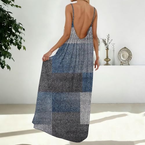 Robe sans manches dos nu coupe ample et décontractée - 3