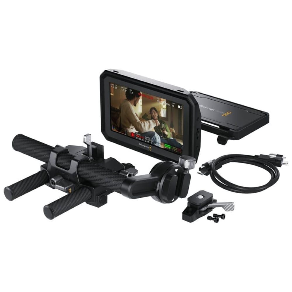 Blackmagic Design Pyxis Monitor EVF Kit, 5-Zoll-HDR-Touchscreen-Monitor, Schwarz, Stativmontage, Wandmontage, Deckenmontage, Kameramontage