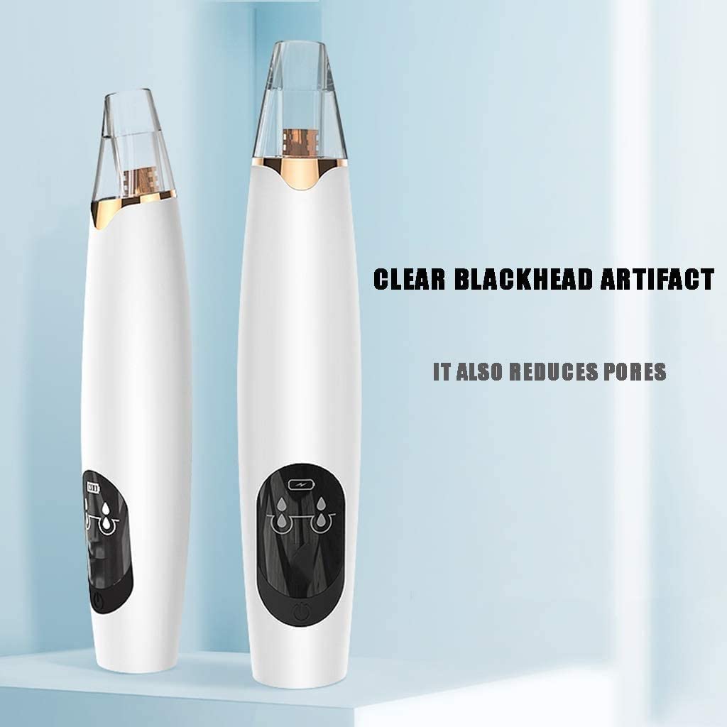 ESHINEDE Aspirateur de Points Noirs, Nettoyeur électrique de Pores du Visage, Outil d'extraction de Points Noirs Rechargeable USB avec 3 sondes et kit d'aspiration de Points Noirs