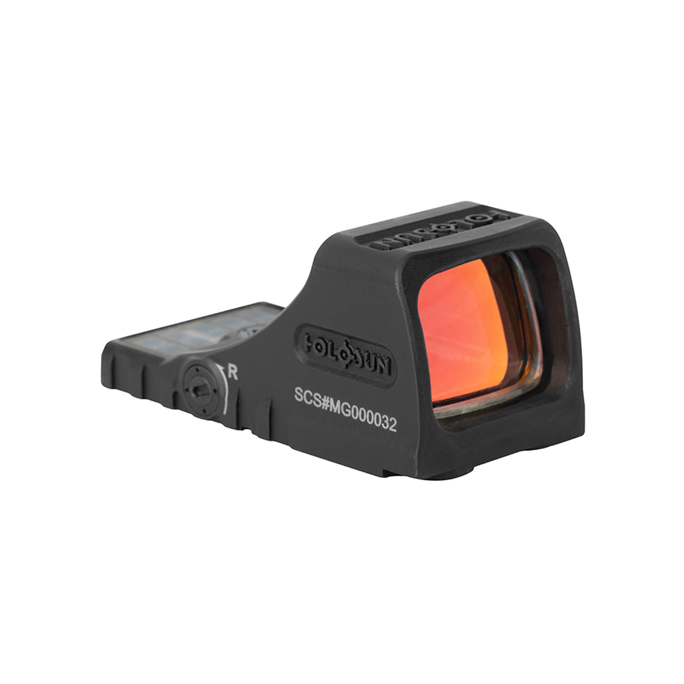 Holosun SCS-MOS-GR 70154184 Visière réfléchissante ouverte + point 2MOA interchangeable, 32MOA, cercle de réticule cellule solaire, noir, chasse, tir sportif, airsoft tactique, mini