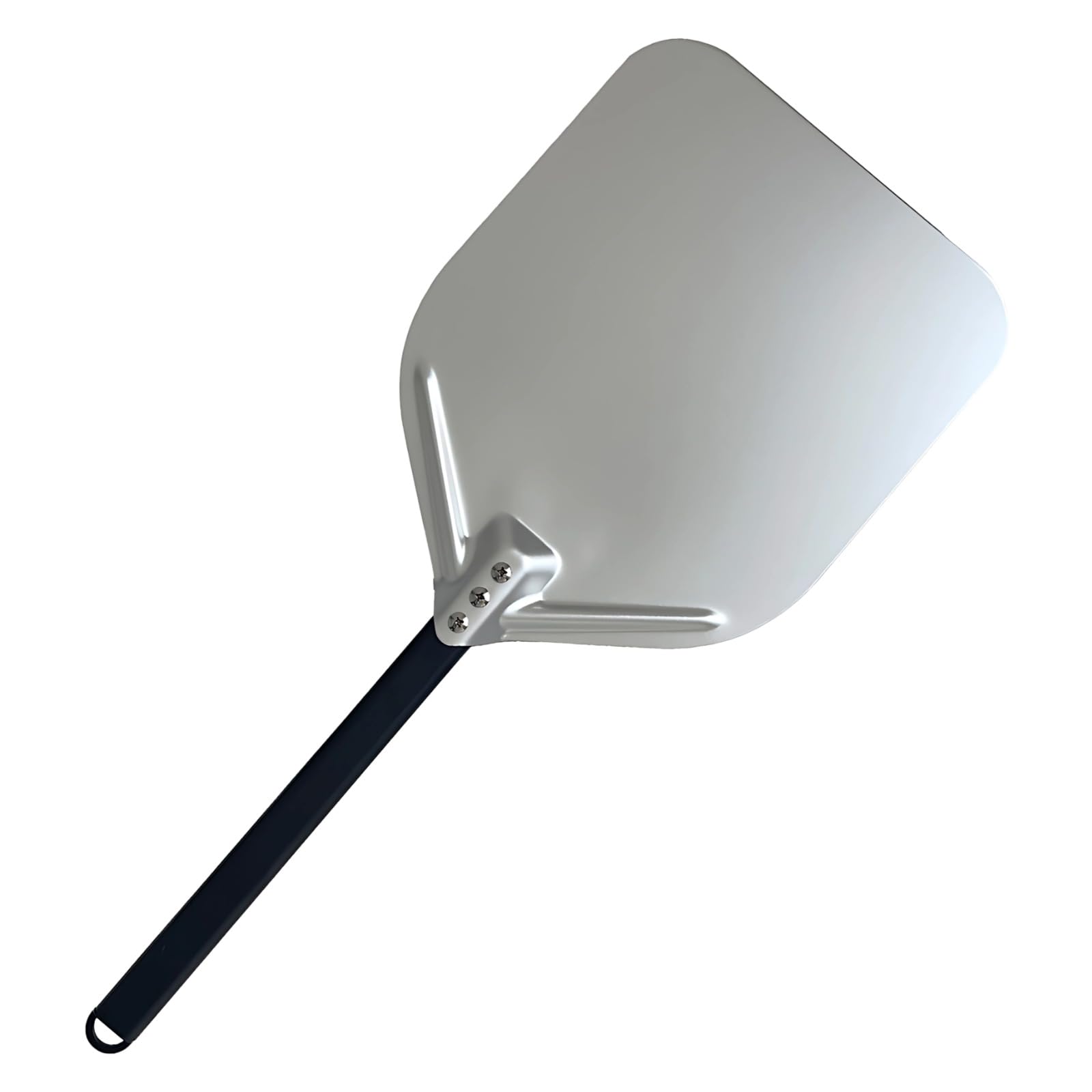 Aluminiowa skórka do pizzy, kwadratowa skórka do pieczenia z długim uchwytem 28.9 in, nieprzywierająca skórka do chleba do domowej pizzy, łatwa do czyszczenia, srebrne wykończenie