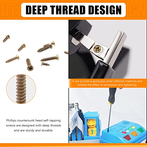 Kit de tornillos planos M2 M2.6 bronze Phillips 1300 piezas miniatura 5
