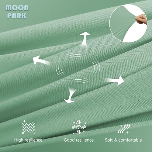 Image of MOON PARK Pregnancy Pillows for Sleeping - U Shaped Full Body Maternity Pillow with Removable Cover - Support for Back, Legs, Belly, HIPS - 65 Inch - Green - Cooling Cover