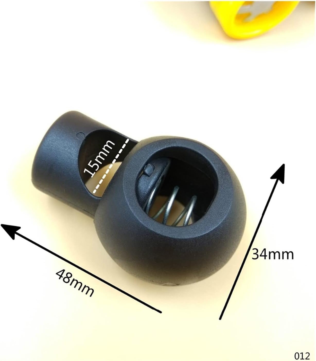 Cord Locks, Cord Ends Connector Cord Locks,Toggles 10pcs Black Plastic Ball Cord Locks Round Toggle Clip Stopper 48 * 34 * 15mm Repair DIY Bags Clothing Accessories