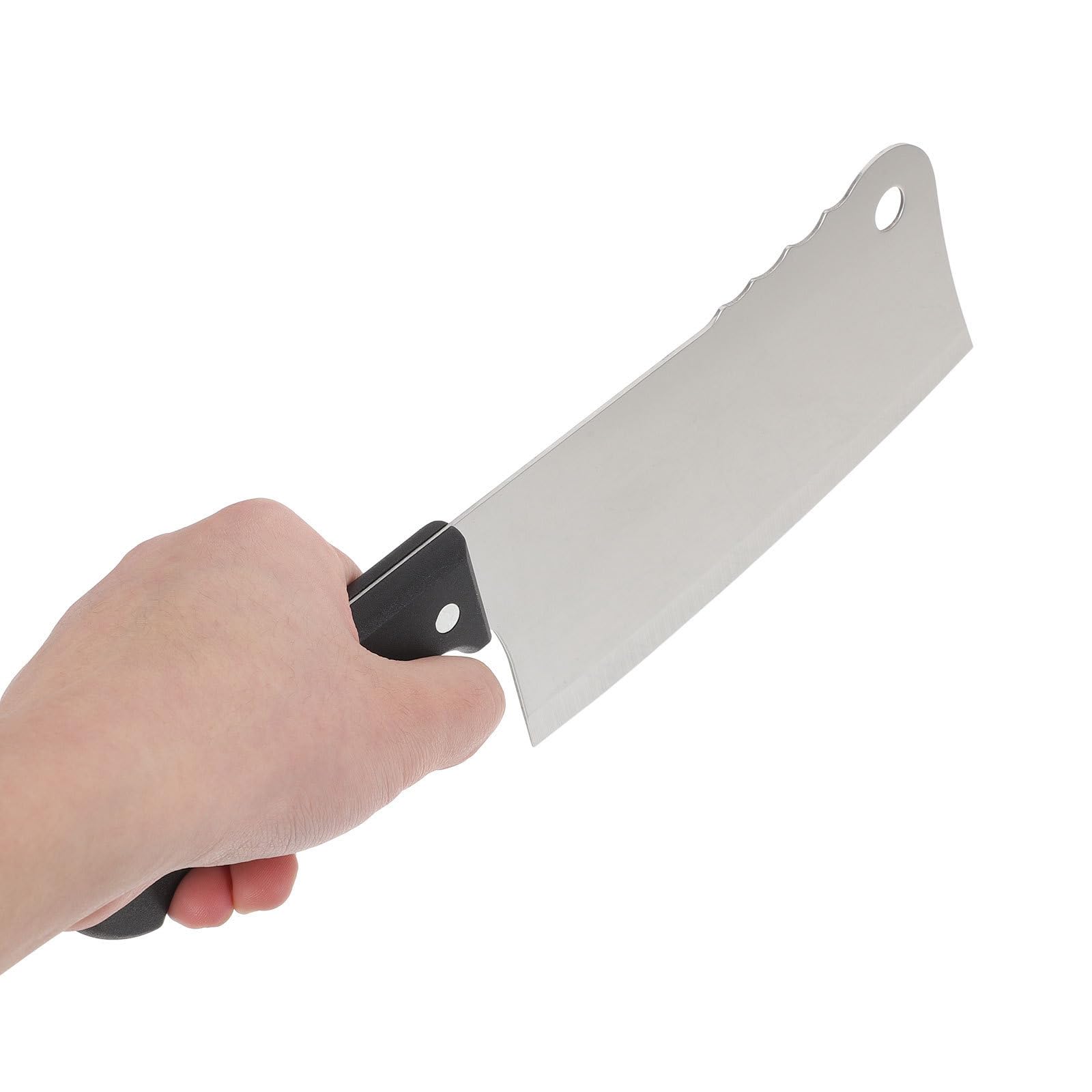 ibasenice Juego de Cuchillos de Cocina Acero Inoxidable Negro | Plástico de Agarre Cómodo, Fácil Limpieza y Apto Lavavajillas, Resistente al Óxido