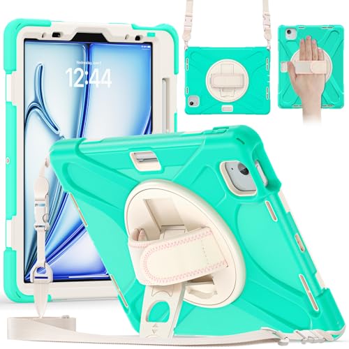 Coque iPad Air 11 M4 enfant antichoc silicone avec poignée support