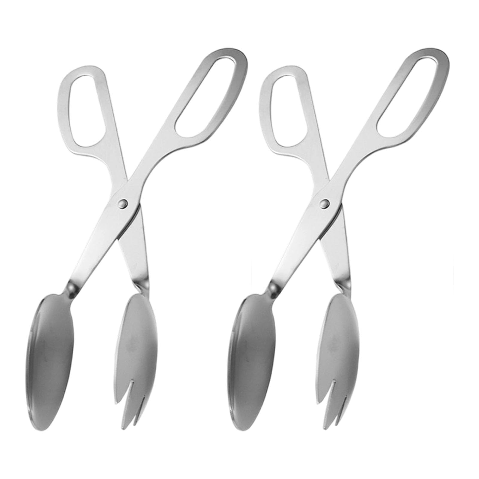 Nucelit Practical Multipurpose Serving Tongs Stainless Steel Texture Suitable for Kitchen Baking Barbecue Parties Outdoor Event Buffets Tongs