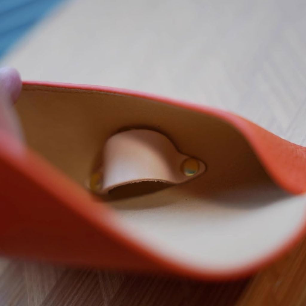Tragbare Brillentasche, Handgefertigtes Brillenetui Aus Echtem Leder, Unisex, Verdickt Brillenetui für Damen