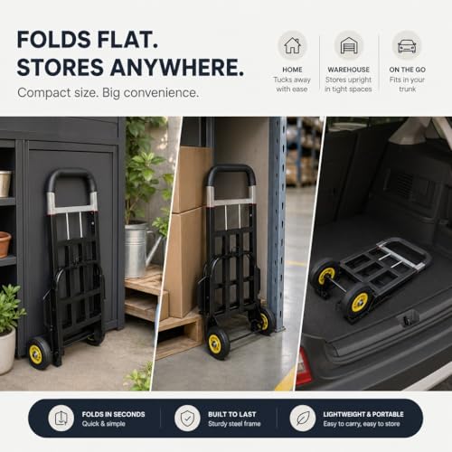 Carretilla plegable portátil con capacidad de 460 lb miniatura 3