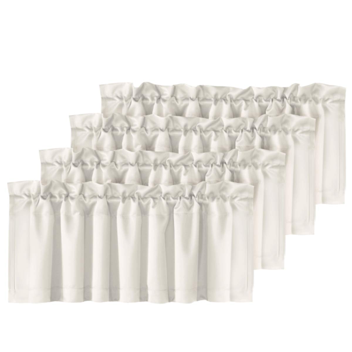 H.VERSAILTEX Blackout Valances for Windows,Kitchen Curtains Valances for Living Room/Bedroom/Bathroom Privacy Decorative Rod Pocket Short Window