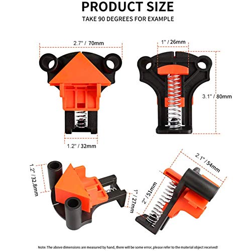 LEEWENYAN Morsetto Angolare, Set di 4 Morsetti