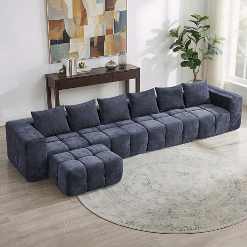 UMBFUN 160" Oversized L Shaped Boneless Sectional Couch with Movable