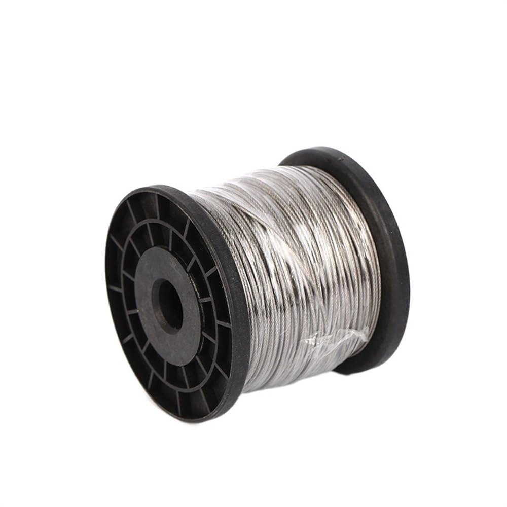 Filo Di Acciaio 50M 0.8/1.5/2/2.5/3/4mm 7x7 Cavo flessibile rivestito in PVC Cavo flessibile in acciaio inossidabile 304 Stendibiancheria in acciaio inossidabile Filo Di Acciaio(2.5mm after coating)
