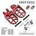 Billet MX Wide Foot Pegs Pedals Rests - For CR80 96-05 XR250 XR400 96-05 XR350R 83-84 XR600R 89-00 XR650L 96-16 XR650R 00-05 Red