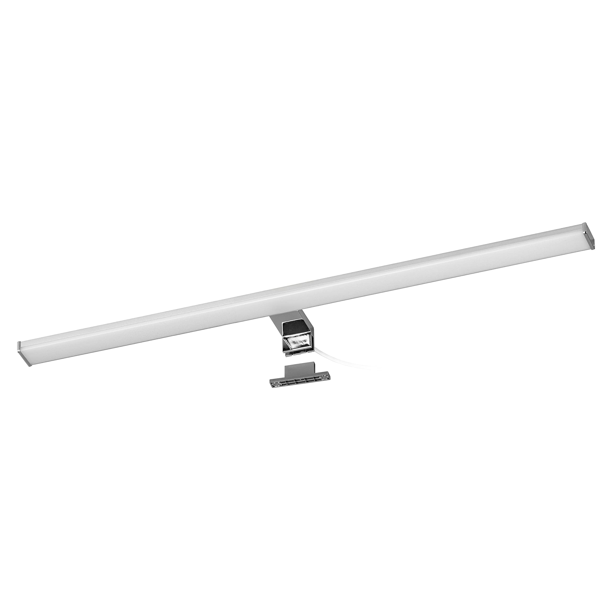 Popp- Lámpara Aplique LED de Espejo para Baño Instalación en espejos 78CM 220V 15W Luz Neutra 4000K Prueba de Agua IP44 Aluminio Cromado y PC (4000K, 15W)