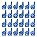 Worparsen Mini Foam Fingers Cheerleading 24pcs/Set Toys Fan Colorful Finger Cots Boys Girls Valentine Gift Party Favors Funny Photo Blue