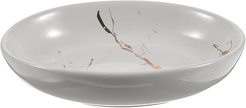 Jabonera de cerámica elegante marmoleado para baño, bandeja de cocina para mejorar y ventilar, versátil en blanco