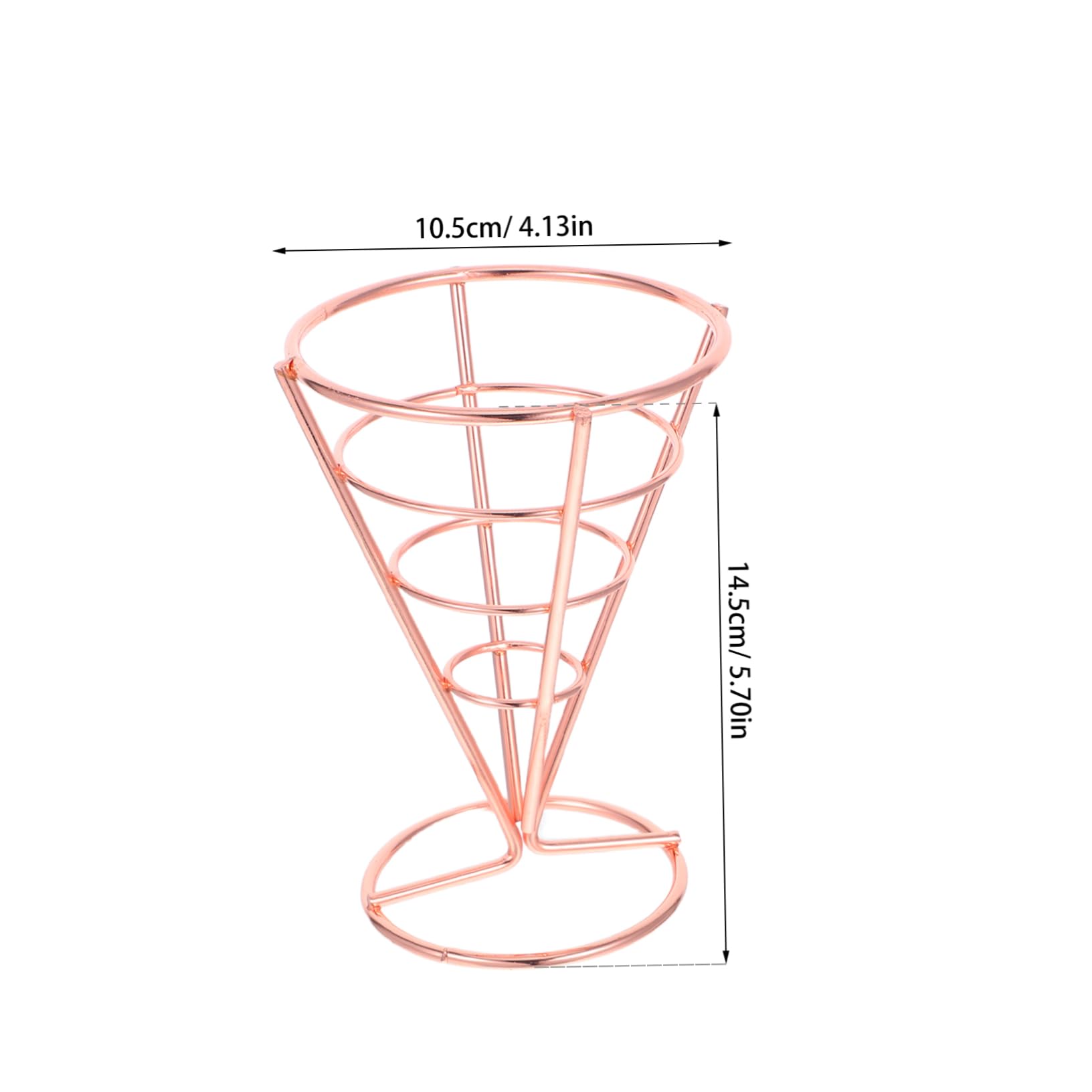 GRIRIW 2Pcs French Fries Cone Basket Appetizer Serving Holder for Snacks Chips Fried Chicken Food Display Racks for Restaurants Cafes and Home Use