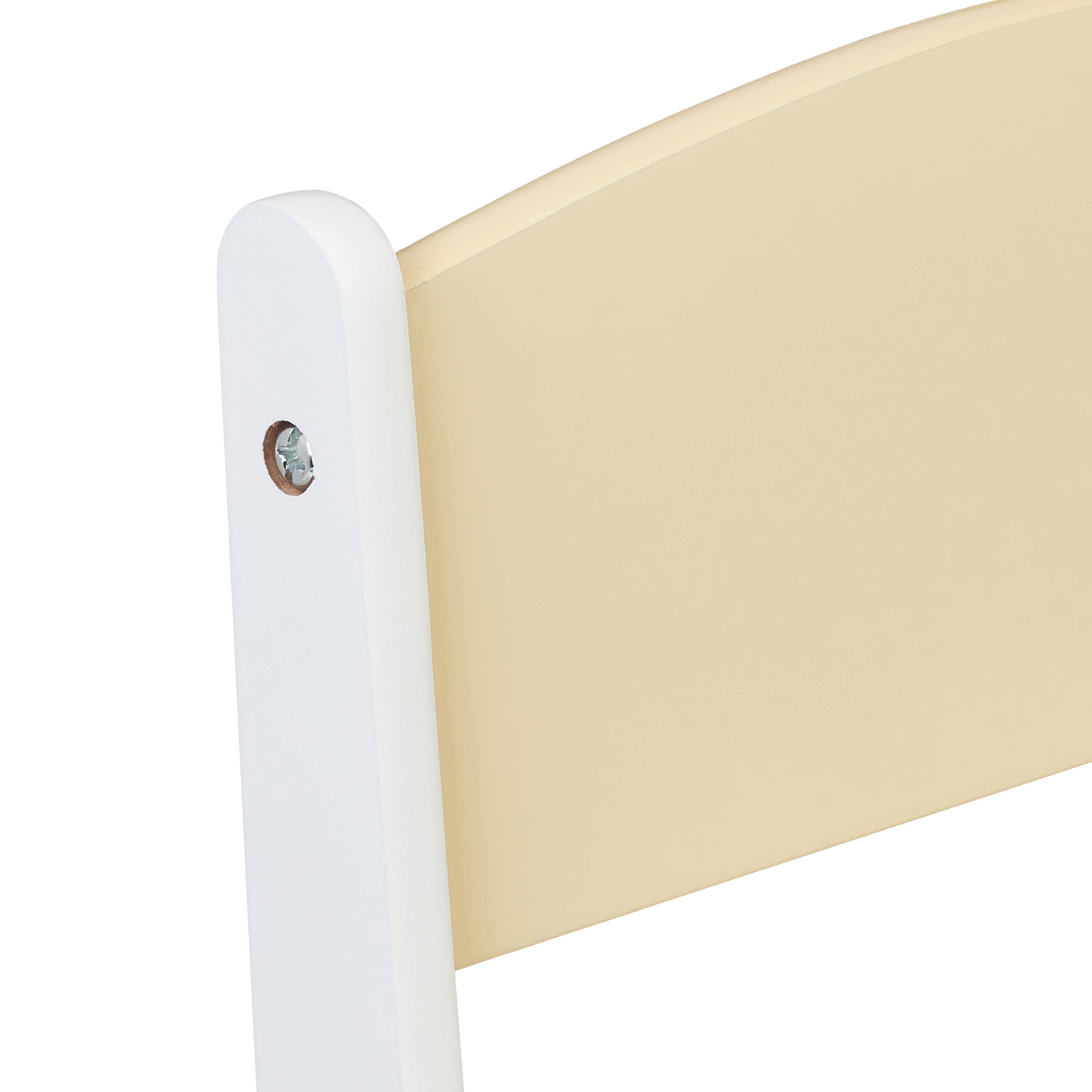 Relaxdays mobilier Enfants Bureau & Chaise, Table avec Tableau, pour Peindre et bricoler, lot pour Petits, Blanc - Beige
