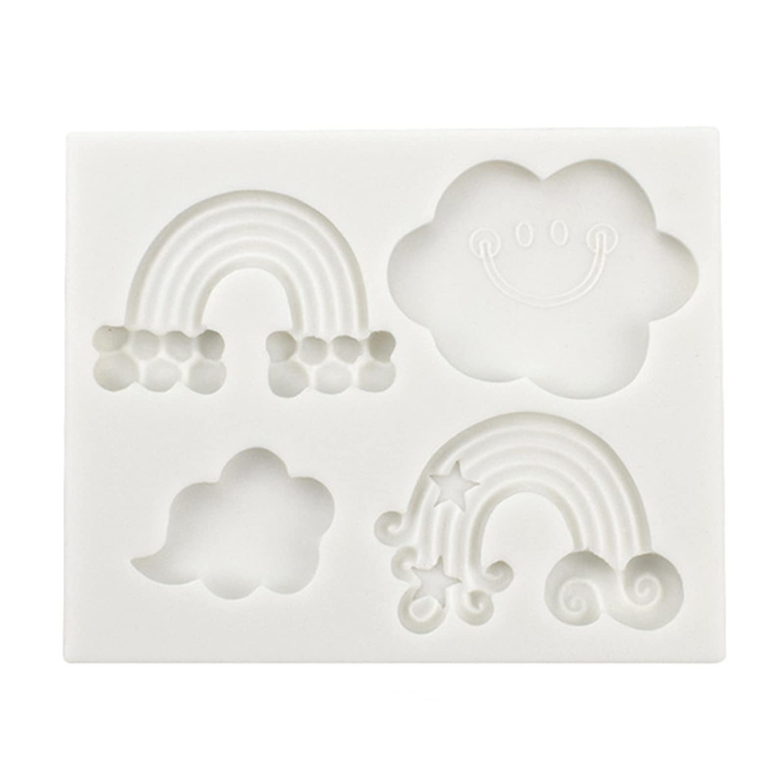 Stampo In Silicone Arcobaleno Per Torte E Decorazioni - Dimensioni 9,8x7,5 Cm - Resistente Al Calore