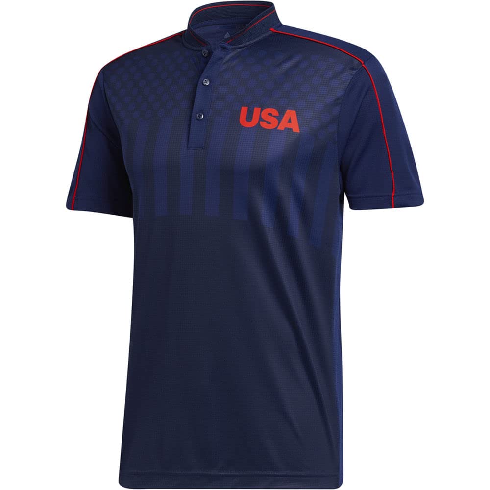 adidas Golf USA Polo Shirt, Dark Blue/Collegiate Navy, Small