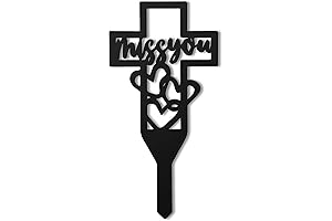 Queekay Easter Crosses for Cemetery Headstones Sympathy Graves Stakes for Garden