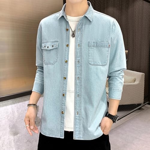 Chaqueta vaquera casual liviana para hombre talla XX-Large miniatura 2