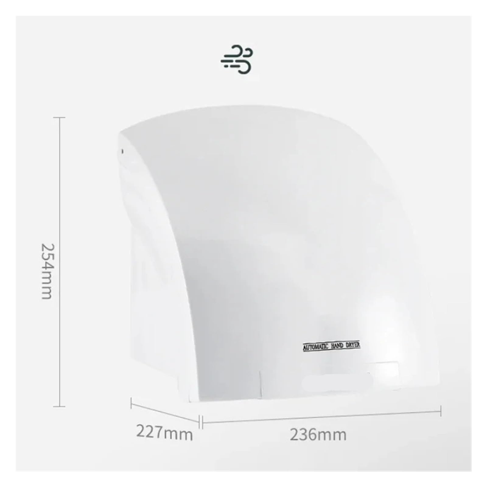 Para cocina, baño y aseo Secador de manos automático, pared de inducción inteligente, Sensor de alta velocidad, máquina de secado de manos por soplado de baja potencia, inodoro doméstico comercial(Hot