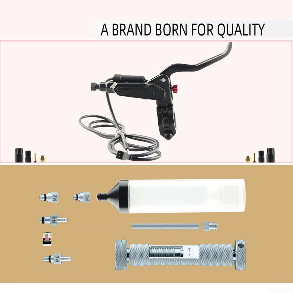 Juego de frenos de disco hidráulicos, freno hidráulico para bicicleta eléctrica Ebike, freno hidráulico SM, para scooters, tubo de 5 mm (derecha + herramienta)