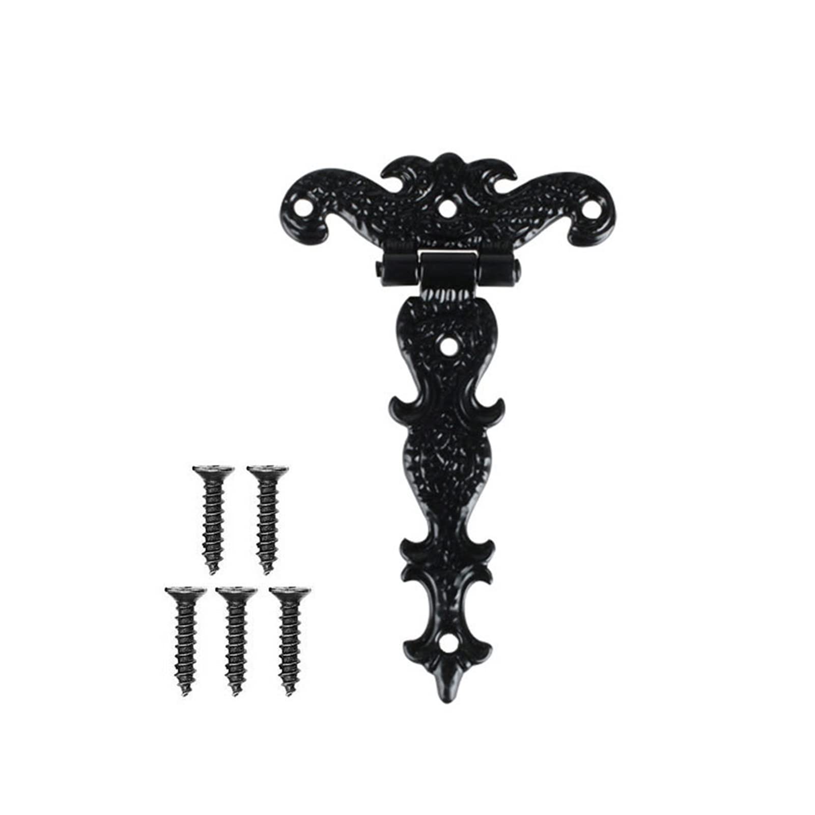 Nvsfzgiyg Nero Hinges Antique Bronze/Black Hinge For Windows Cabinet Cupboard Wardrobe Doors Wooden Boxes Jewelry Case Chest 113 * 69Mm With Screws(Nero)