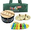Stoie Beats, das hölzerne Musik-Set für Kleinkinder – Internationale Spielzeuginstrumente mit Aufbewahrungstasche – Fördert Kreativität, Zusammenarbeit und Bonding