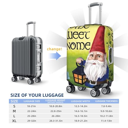 Colorful Gnomes Print Luggage Suitcase Covers Elastic Washable Luggage Protector Luggage Covers For Suitcase 6