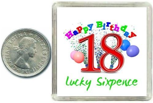 18th Birthday Lucky Sixpence. Great good luck present idea for boy or girl