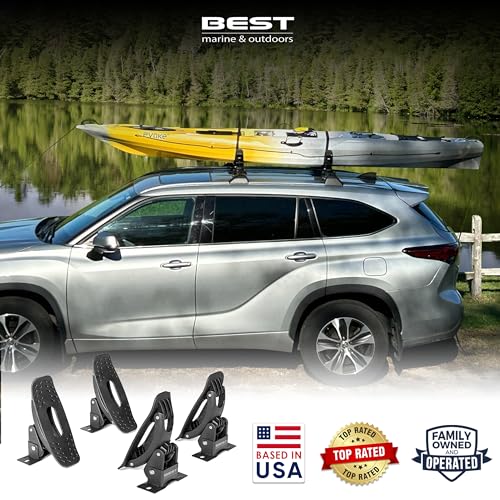 Image of Kayak Roof Rack Saddles, Universal Carrier for Kayaks & Canoes